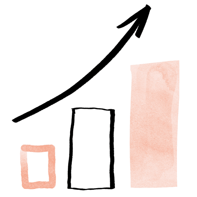 A graph trending upwards